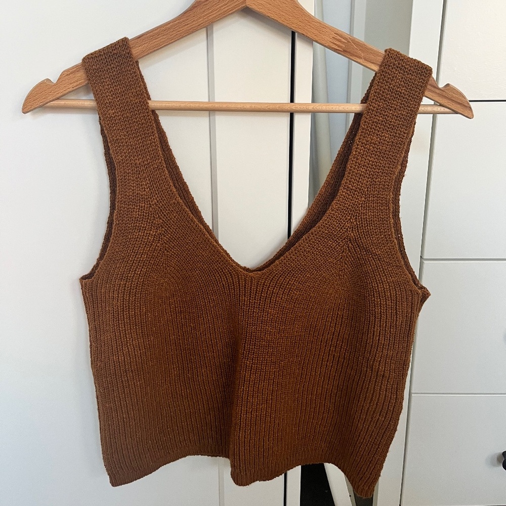 Madewell Brown knitted tank top
